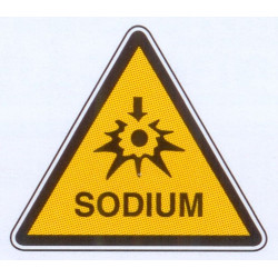 Panneau danger sodium
