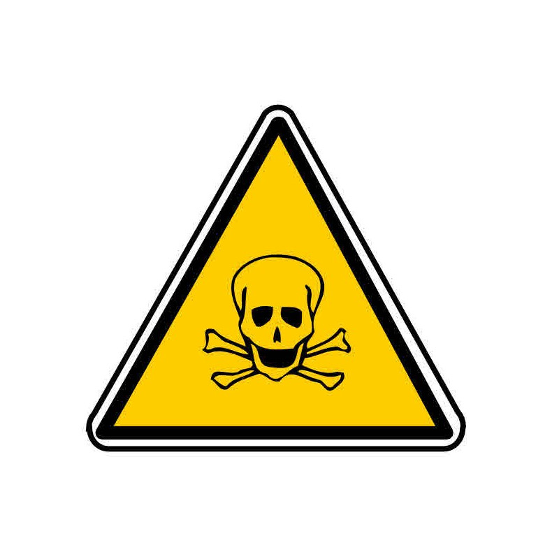 Panneau ou autocollant danger produits toxiques