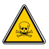 Autocollant ou panneau rigide indiquant des produits toxiques