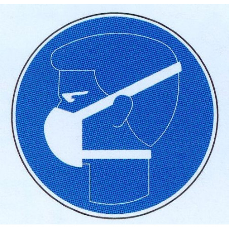 Autocollant ou panneau port d'un masque respiratoire obligatoire