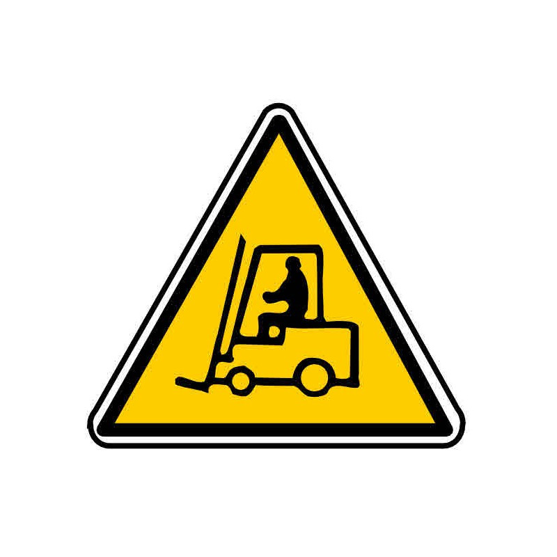 Panneau ou autocollant danger passage chariot