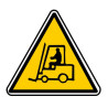 Panneau ou autocollant danger passage chariot