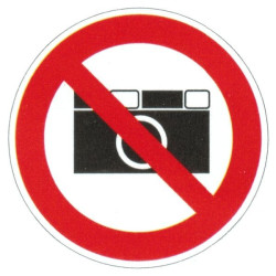 Panneau interdiction de prendre des photos