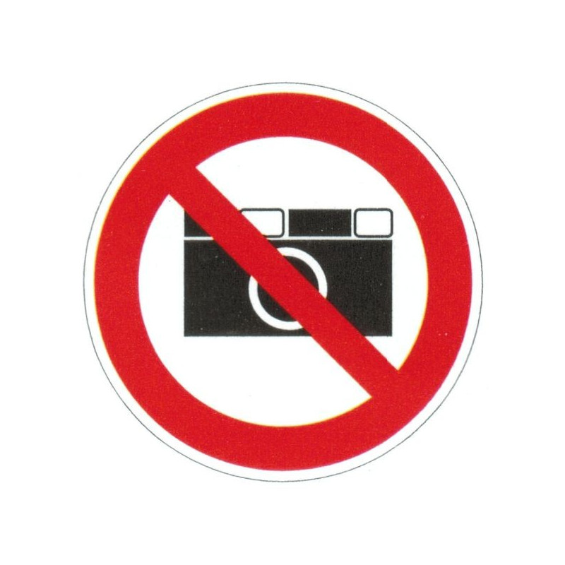 Panneau interdiction de prendre des photos