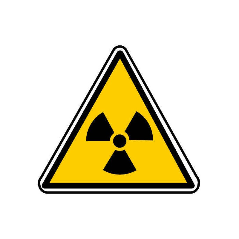 Autocollant ou panneau rigide indiquant des radiations ionisantes