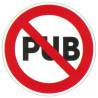 Autocollant ou panneau rigide interdiction de mettre de la pub.