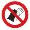 Panneau interdiction de porter des gants
