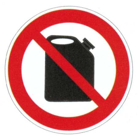 Autocollant ou panneau rigide interdiction aux produits dangereux.