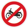 Autocollant ou panneau rigide interdiction aux vélomoteurs.