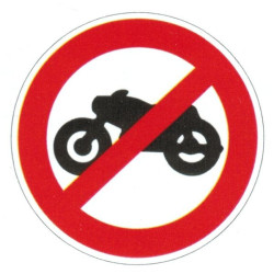 Panneau interdiction aux motocyclettes