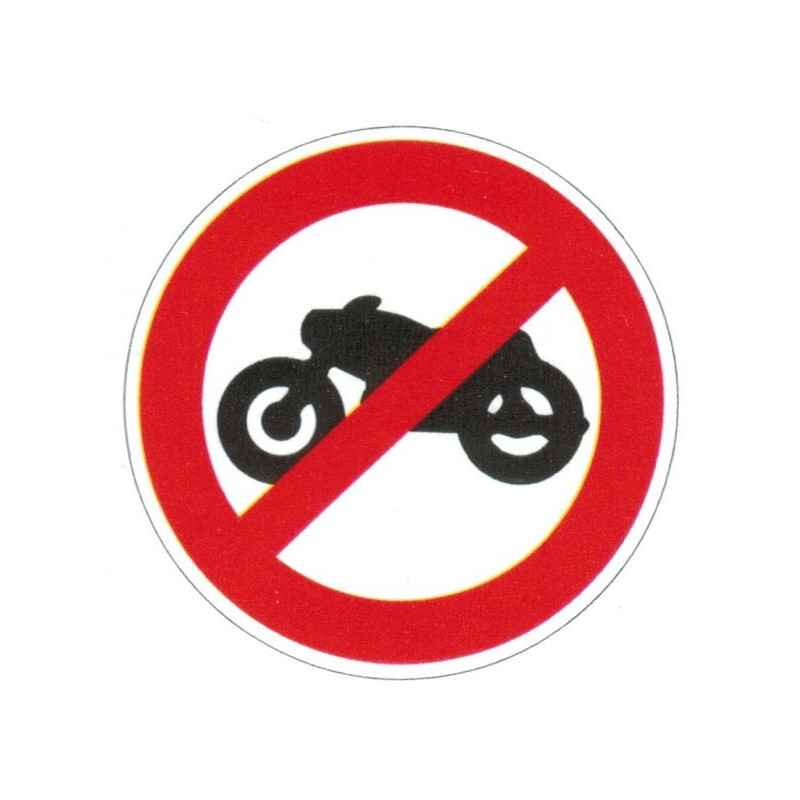 Panneau interdiction aux motocyclettes