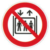 Panneau interdiction d'utiliser l'ascenseur