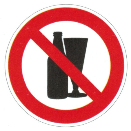 Panneau interdiction aux boissons alcoolisée