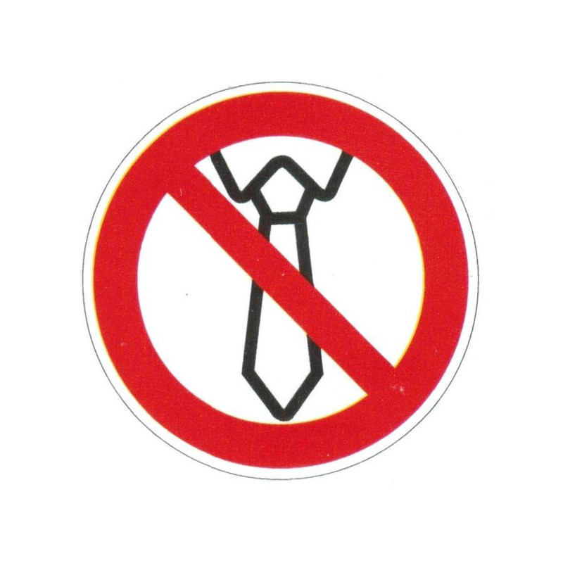 Panneau interdiction de porter une cravate