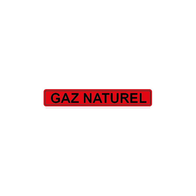 Autocollant pour tuyau gaz naturel rouge