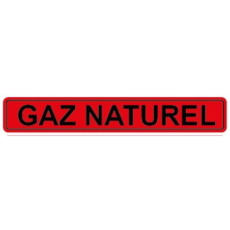 Autocollant pour tuyau gaz naturel rouge