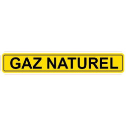 Autocollant pour tuyau gaz naturel jaune