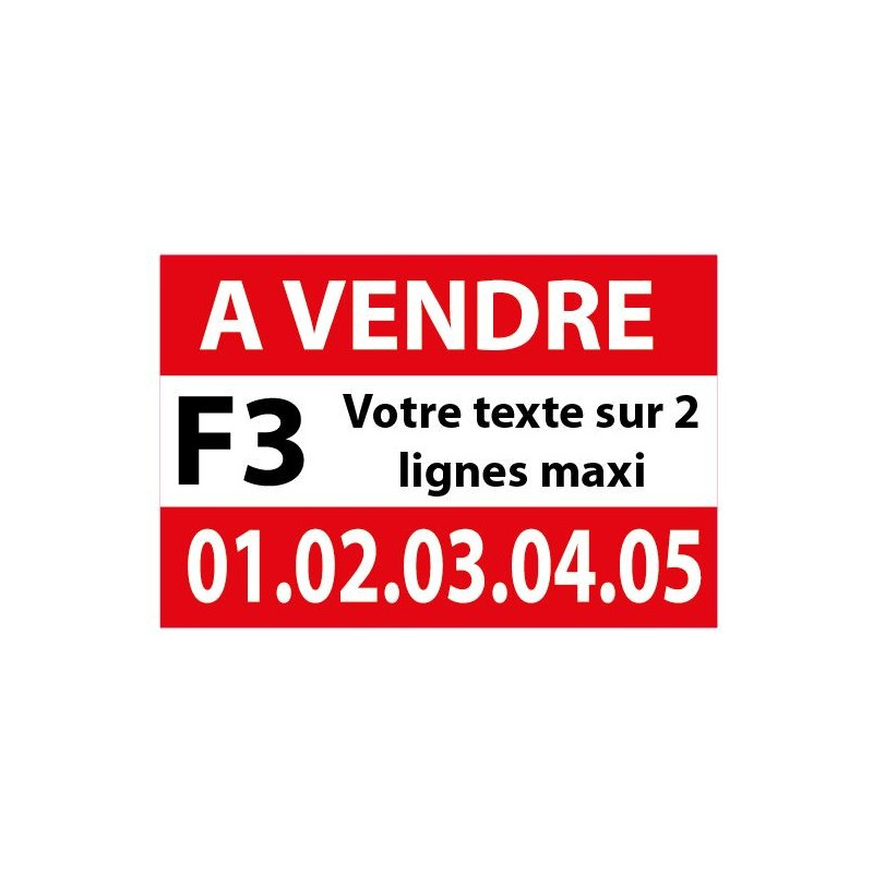 Panneau A VENDRE PVC alvéolaire 3 mm Panneau A VENDRE PVC alvéolaire 3 mm