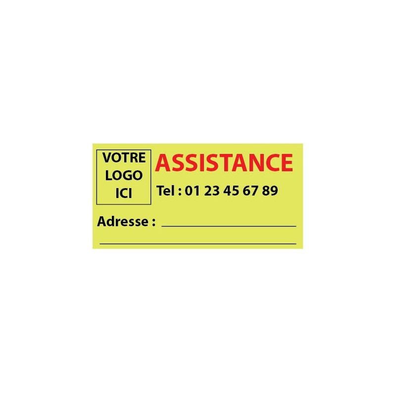 10 Stickers de contact pour assitance 10 Stickers de contact pour assitance