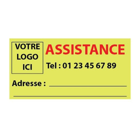 10 Stickers de contact pour assitance