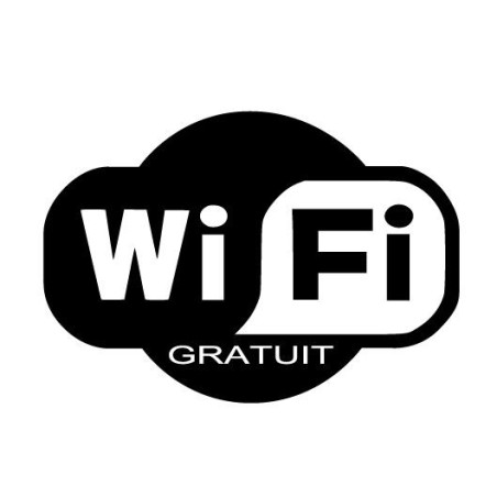 Panneau ou autocollant présence réseau wifi gratuit