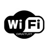 Panneau ou autocollant rigide présence réseau wifi gratuit