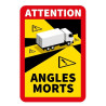 Autocollant angle mort pour véhicule poids lourds