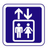 Panneau ou autocollant information indiquant un ascenseur