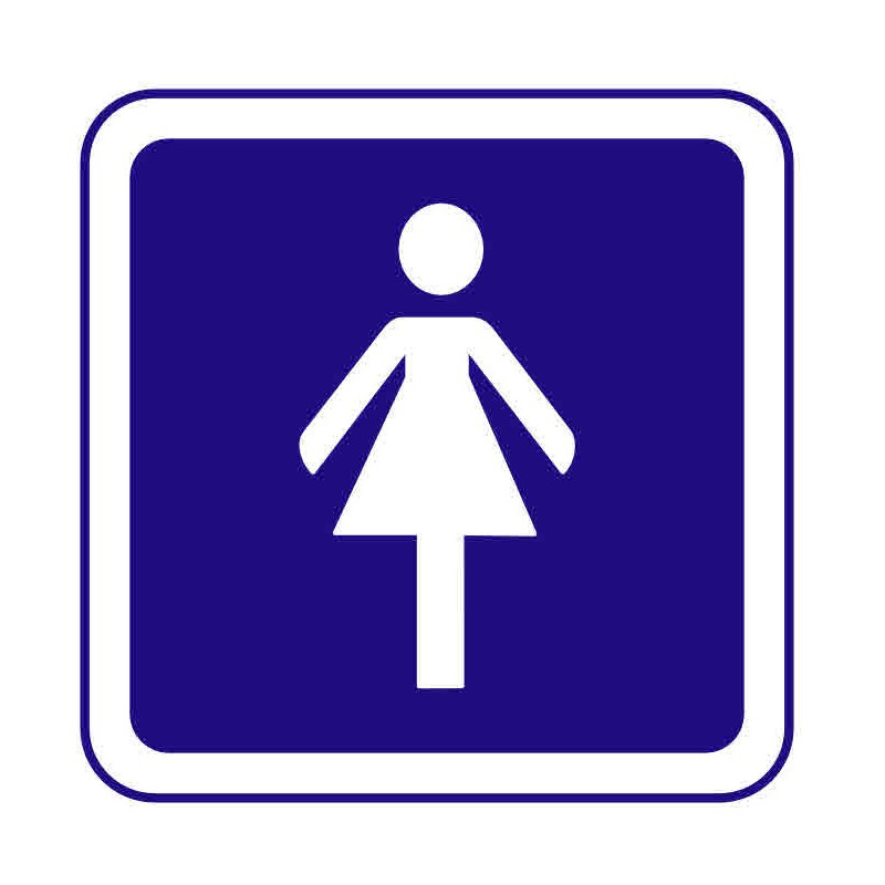 Panneau ou autocollant information indiquant un lieux réservé aux femmes 2