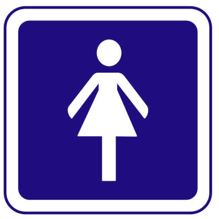 Autocollant ou panneau rigide d’information indiquant un lieux réservé aux femmes 2