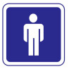 Panneau ou autocollant information indiquant un lieux réservé aux hommes 2
