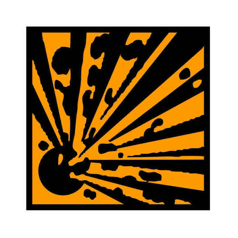 Autocollant ou panneau rigide indiquant un risque explosif Autocollant ou panneau rigide indiquant un risque explosif