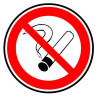 Autocollant ou panneau rigide interdiction de fumer.