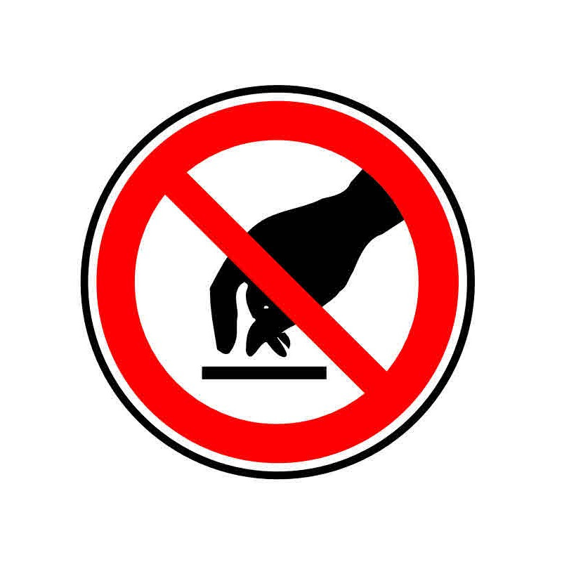 Autocollant ou panneau rigide interdiction de toucher.