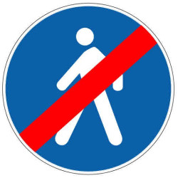 Autocollant ou panneau rigide interdiction aux piéton.