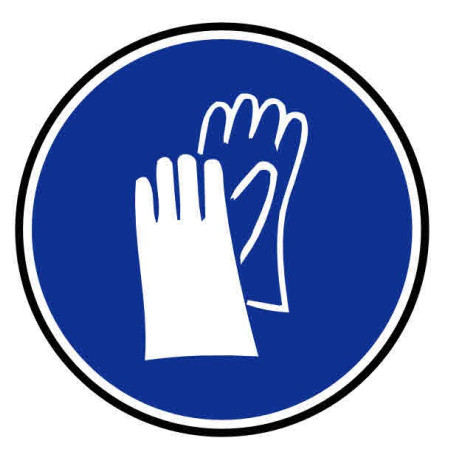 Autocollant ou panneau rigide port de gants obligatoire