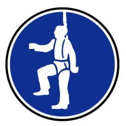 Autocollant ou panneau rigide port de harnais obligatoire