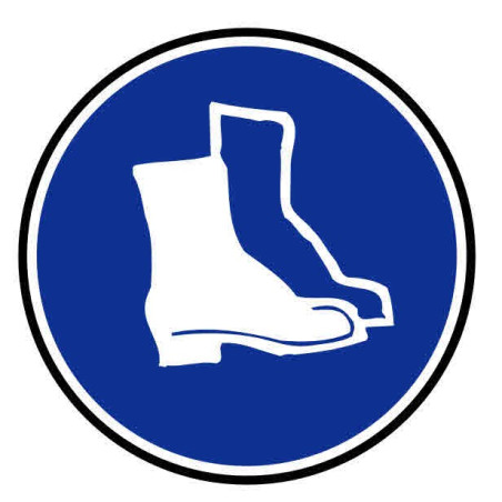 Panneau ou autocollant port de chaussures de sécurité obligatoire