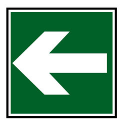 Panneau ou autocollant indiquant une direction à suivre gauche