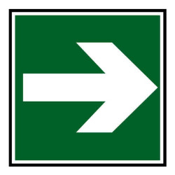Panneau ou autocollant indiquant une direction à suivre droite